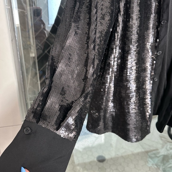 Women's Black Sequin Jacket - Picture 3 of 4